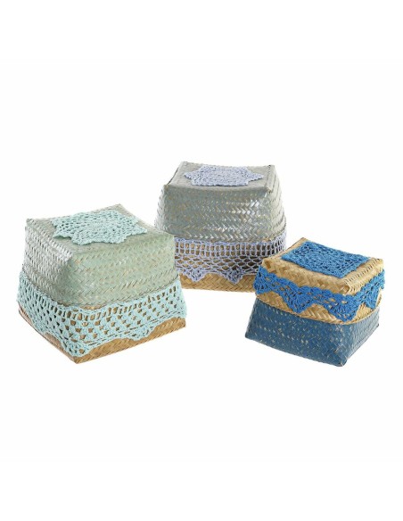 Set de basket DKD Home Decor Coton Bambou (22 x 27 x 27 cm)