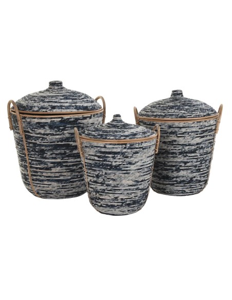 Set de basket DKD Home Decor Rotin Boho (51 x 51 x 65 cm)