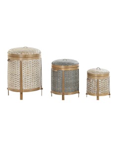Set de basket DKD Home Decor Bambou (31 x 31 x 45 cm)