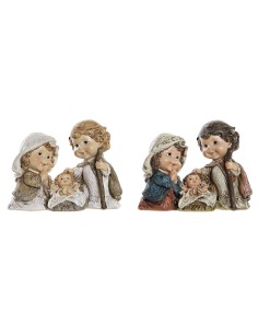 Crèche de Noël DKD Home Decor Résine Multicouleur (16 x 9 x 12 cm) (2 Unités)