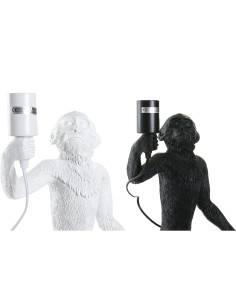 Lampe de bureau DKD Home Decor 31 x 34 x 55 cm Noir Blanc Résine 220 V 50 W (2 Unités) 2