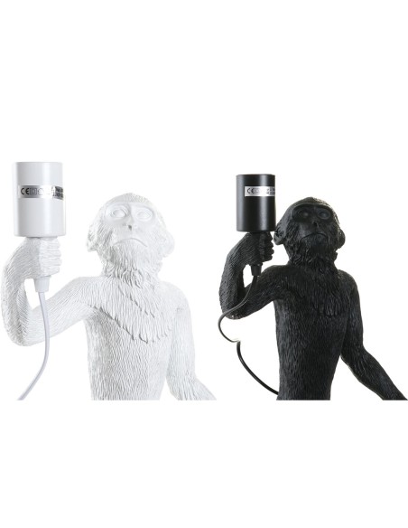 Lampe de bureau DKD Home Decor 31 x 34 x 55 cm Noir Blanc Résine 220 V 50 W (2 Unités)