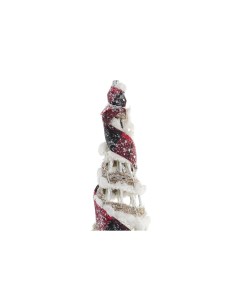 Décoration DKD Home Decor Cônes Noël LED Blanc Noir Rouge Naturel Argenté 20 x 20 x 80 cm (3 Pièces) 2