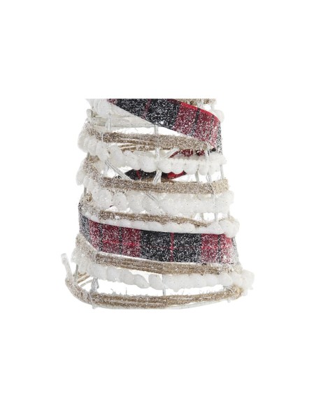 Décoration DKD Home Decor Cônes Noël LED Blanc Noir Rouge Naturel Argenté 20 x 20 x 80 cm (3 Pièces)