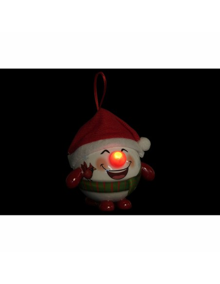 Boule de Noël DKD Home Decor Rouge Blanc PVC Bonhomme de Neige (3 Unités)