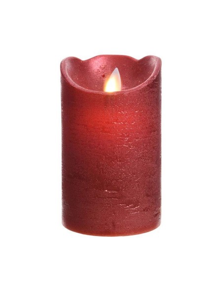 Bougie LED Lumineo Rouge Ø 7,5 X 12,5 CM (AA)