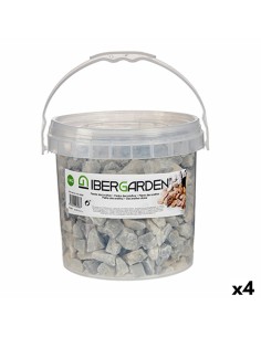Pierres Décoratives Ibergarden 3KG-GRIS CLARO Gris clair 3 Kg (4 Unités)