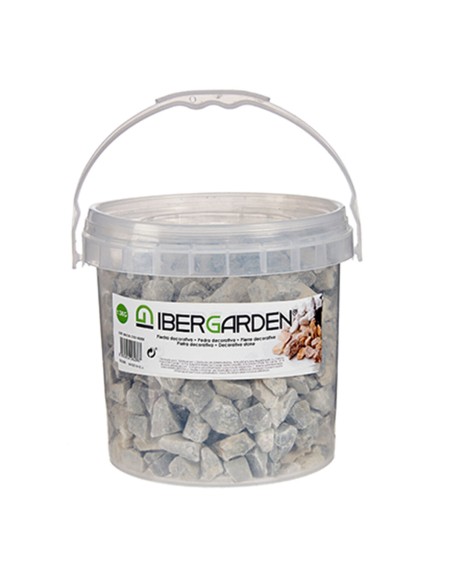 Pierres Décoratives Ibergarden 3KG-GRIS CLARO Gris clair 3 Kg (4 Unités)