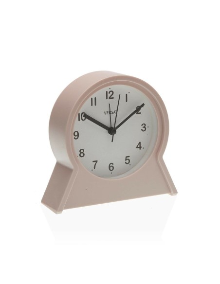 Pendule Réveil Versa Franki Rose Plastique 4,4 x 14,5 x 13,7 cm