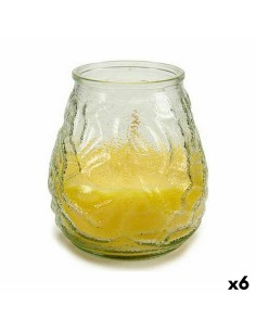 Bougie Parfumée Ibergarden CHWJ-9898MT Jaune Transparent verre Paraffine Citronnelle 9 x 9,5 x 9 cm (6 Unités)