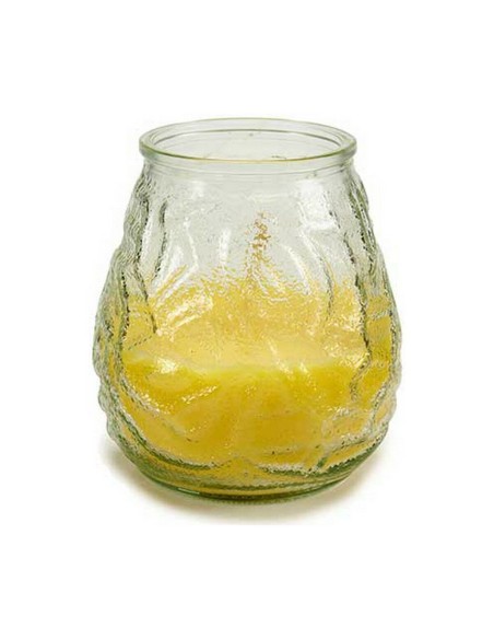 Bougie Parfumée Ibergarden CHWJ-9898MT Jaune Transparent verre Paraffine Citronnelle 9 x 9,5 x 9 cm (6 Unités)