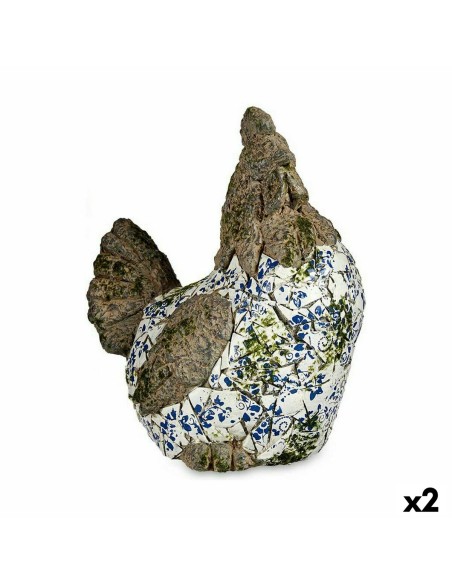 Figure décorative de jardin Ibergarden ZD18060 Polyrésine Poule 22,5 x 39 x 34 cm (2 Unités)