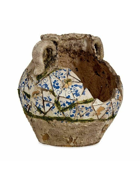 Figure décorative de jardin Ibergarden ZD19022 Polyrésine Vase 28,5 x 28 x 28,5 cm (2 Unités)