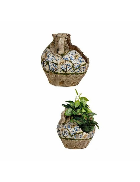 Figure décorative de jardin Ibergarden ZD19022 Polyrésine Vase 28,5 x 28 x 28,5 cm (2 Unités)