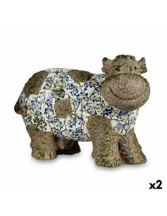 Figure décorative de jardin Ibergarden ZD18066 Polyrésine Vache 18,5 x 33,5 x 46,5 cm (2 Unités)