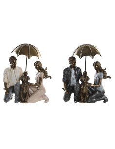 Figurine Décorative DKD Home Decor 15,5 x 8,5 x 14,5 cm 15,5 x 8,5 x 19 cm Multicouleur Couple (2 Unités)