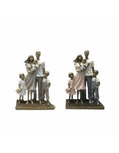 Figurine Décorative DKD Home Decor 24 x 11,5 x 34 cm Multicouleur Famille (2 Unités)