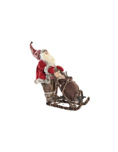 Figurine Décorative DKD Home Decor Rouge Gris Bois Père Noël 42 x 22 x 48 cm