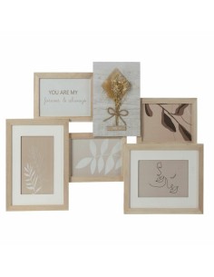 Cadre photo DKD Home Decor 54 x 2,4 x 36,7 cm Verre Naturel Shabby Chic