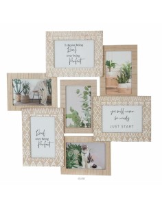 Cadre photo DKD Home Decor Verre Naturel Bois MDF Scandinave (50,5 x 1,8 x 48 cm)