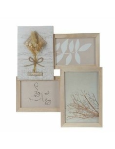 Cadre photo DKD Home Decor 31 x 2,4 x 34 cm Verre Naturel Shabby Chic