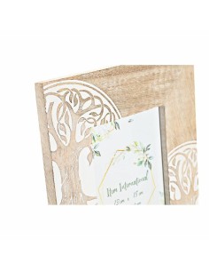 Cadre photo DKD Home Decor Blanc Marron Bois Verre Bois de manguier Arbre Indien 23 x 2 x 28 cm 2