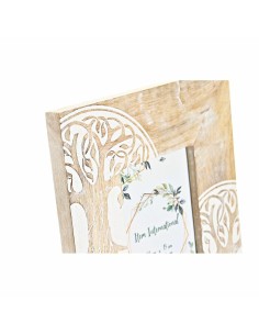 Cadre photo DKD Home Decor Blanc Marron Bois Verre Bois de manguier Arbre Indien 20 x 2 x 25,5 cm 2