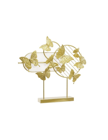 Figurine Décorative DKD Home Decor Doré Métal Papillons (63 x 9 x 58,4 cm)
