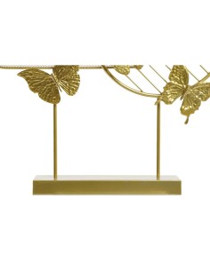 Figurine Décorative DKD Home Decor Doré Métal Papillons (63 x 9 x 58,4 cm) 2