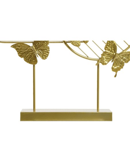 Figurine Décorative DKD Home Decor Doré Métal Papillons (63 x 9 x 58,4 cm)