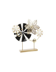 Figurine Décorative DKD Home Decor Noir Doré Métal Moderne (62 x 9 x 61,6 cm)