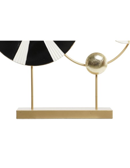 Figurine Décorative DKD Home Decor Noir Doré Métal Moderne (62 x 9 x 61,6 cm)