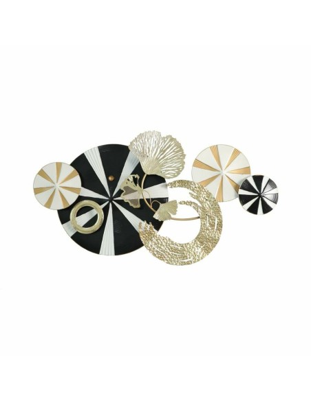 Décoration murale DKD Home Decor Noir Doré Métal Moderne (91 x 8,3 x 49,5 cm)