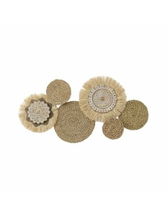 Décoration murale DKD Home Decor Blanc Naturel 127,6 x 7 x 66,7 cm
