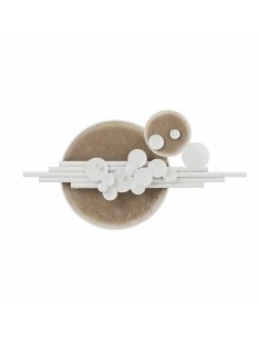Décoration murale DKD Home Decor Abstrait Beige Métal Blanc Moderne (119 x 10 x 65 cm)