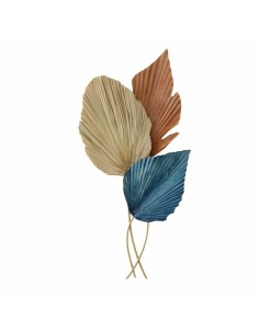 Décoration murale DKD Home Decor Métal Multicouleur Moderne Feuille d'une plante (49 x 12,7 x 103 cm)