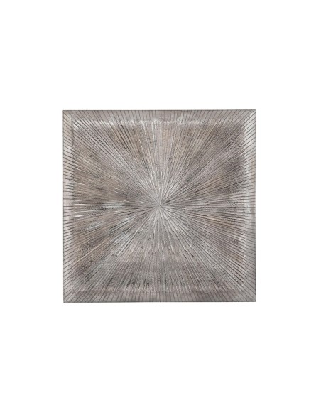 Décoration murale DKD Home Decor 3D 121,5 x 2,5 x 122 cm Argenté Moderne