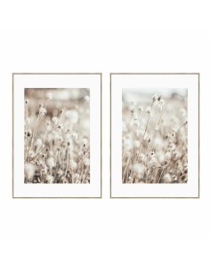 Cadre DKD Home Decor Fleurs Scandinave 75 x 4 x 100 cm (2 Unités)