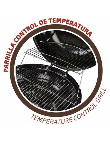 Roues de barbecue au charbon de bois Aktive Textilene 57 x 86 cm Noir