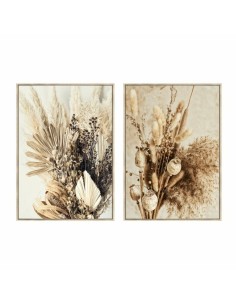Cadre DKD Home Decor Fleur 80 x 4 x 120 cm Scandinave (2 Unités)