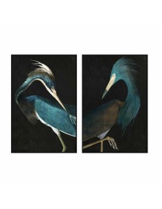 Cadre DKD Home Decor 80 x 4 x 120 cm Oiseau Oriental (2 Unités)