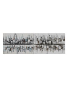 Cadre DKD Home Decor 120 x 2,8 x 80 cm Abstrait Loft (2 Unités)