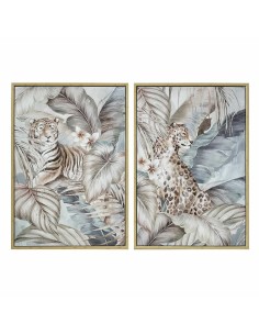 Cadre DKD Home Decor Tropical Jungle (2 Unités)