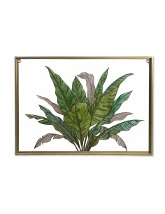 Toile DKD Home Decor Tropical Feuille d'une plante (80 x 3 x 60 cm)