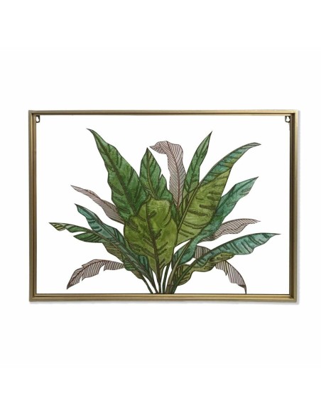 Toile DKD Home Decor Tropical Feuille d'une plante (80 x 3 x 60 cm)