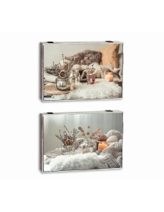 Boîte Décorative DKD Home Decor Multicouleur Bois MDF Spa Compteur (2 Unités)