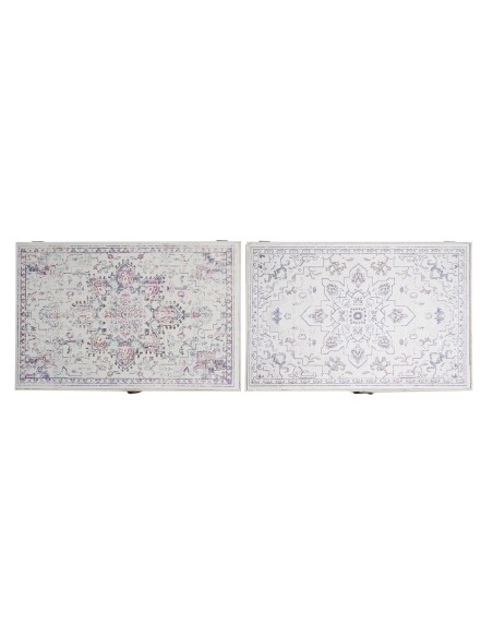 Boîte Décorative DKD Home Decor Multicouleur Bois MDF Ethnique Arabe Compteur (2 Unités)