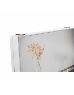 Boîte Décorative DKD Home Decor Jaune Beige Rose Bois MDF Fleurs Vase Compteur (2 Unités) 2