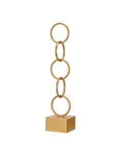Figurine Décorative Anneaux Doré Métal (12,5 x 60,5 x 12,5 cm)