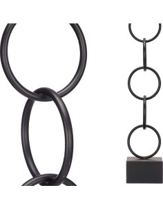 Figurine Décorative Anneaux Noir Métal (12,5 x 60,5 x 12,5 cm) 2